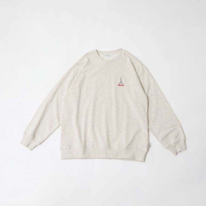 [Matching with Dad Outfit] Sweatshirt City Icon Embroidered Wide Pullover,, medium