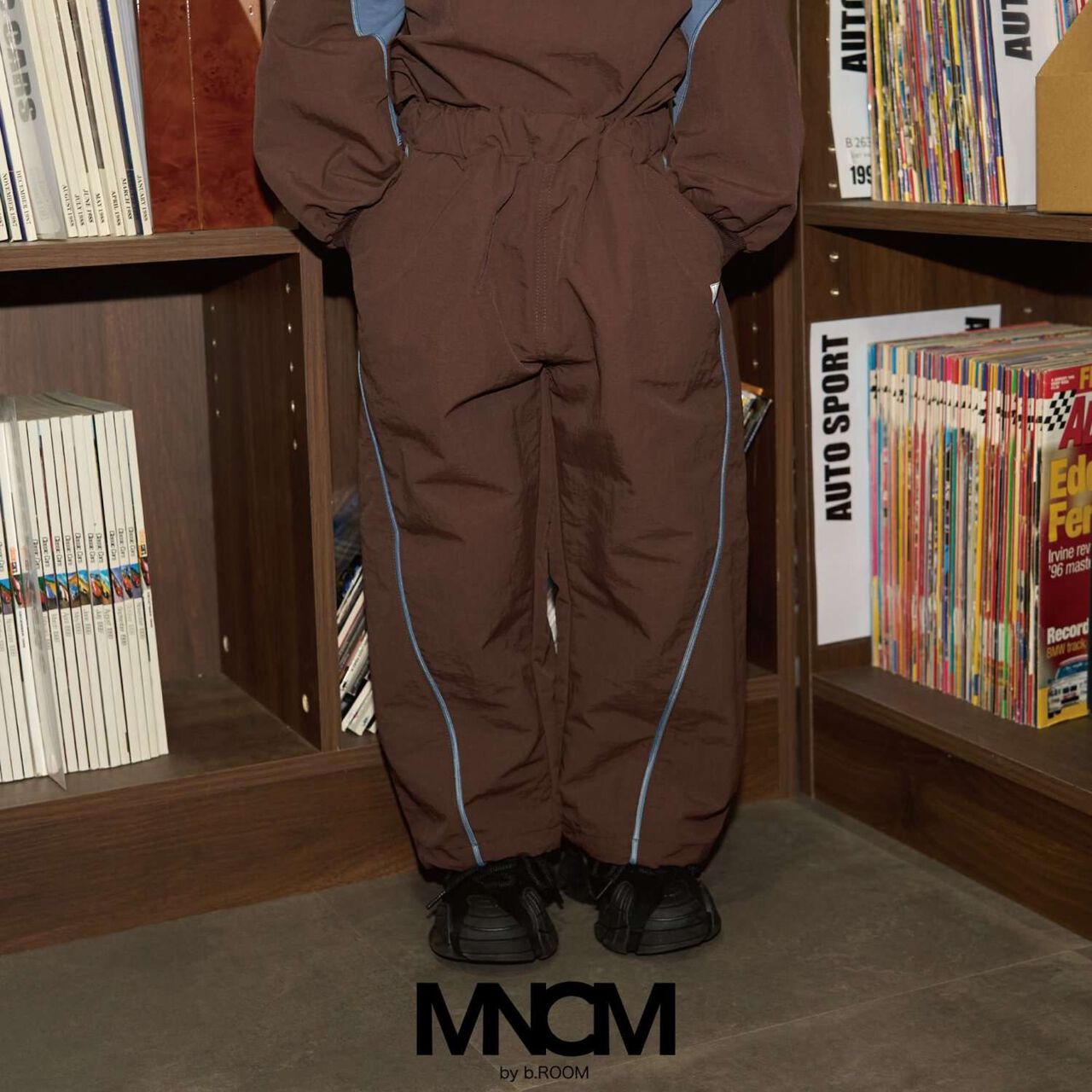 [MNCM] Side Line Wide Pants (Coordinatable Setup),Dark brown, large image number 0