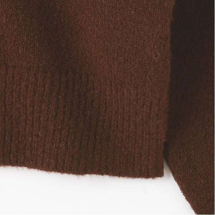 [Link] Collar Knit Cardigan,Charcoal gray, medium image number 3