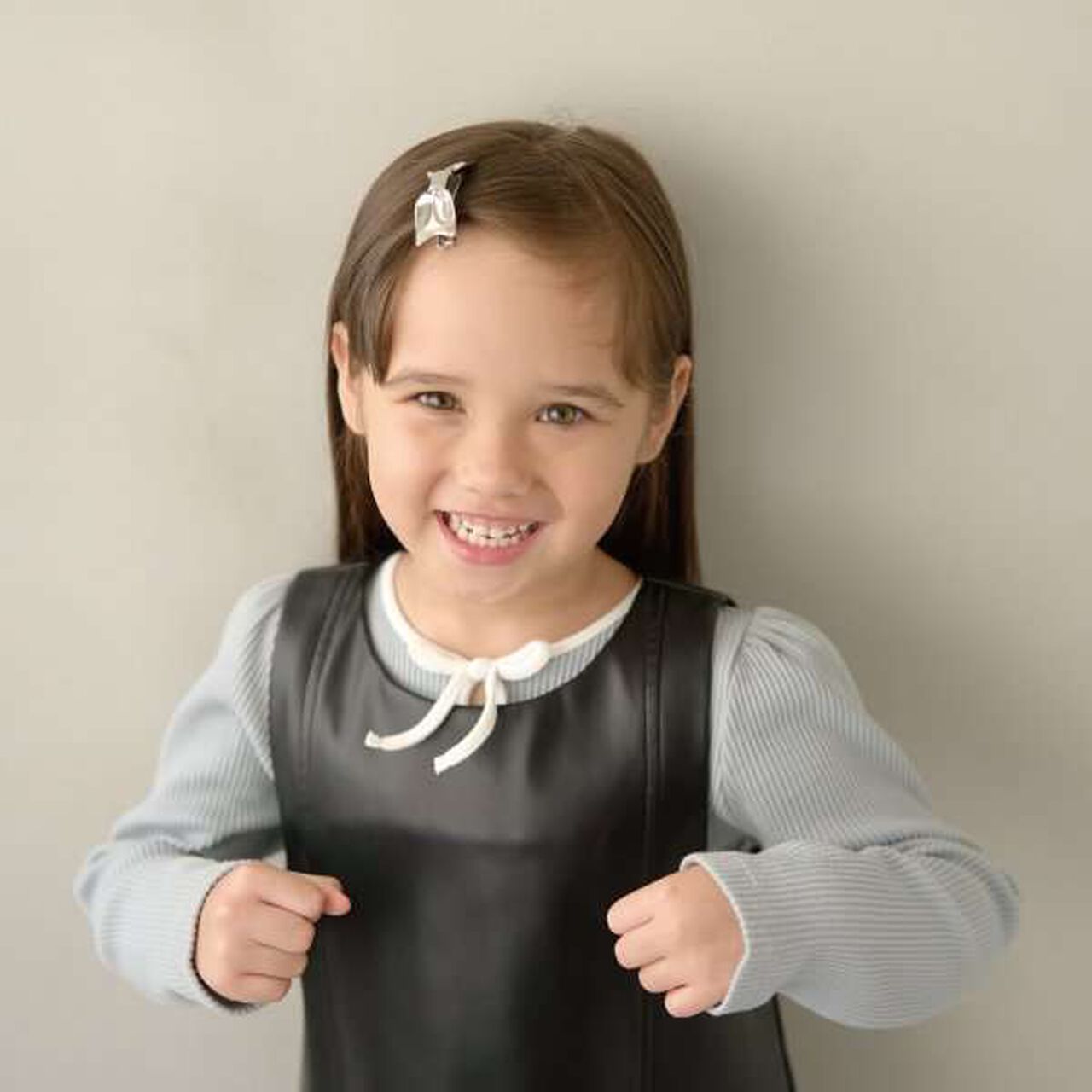 Ribbon-Shaped Hair Clip,Gold, large image number 2