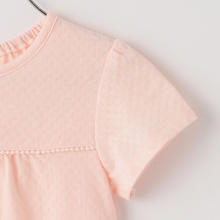 Lacy Jersey T-Shirt,Pink, medium image number 3