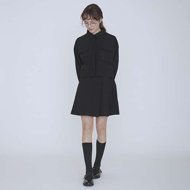 [AMI] 短版口袋襯衫,黑色, medium image number 14