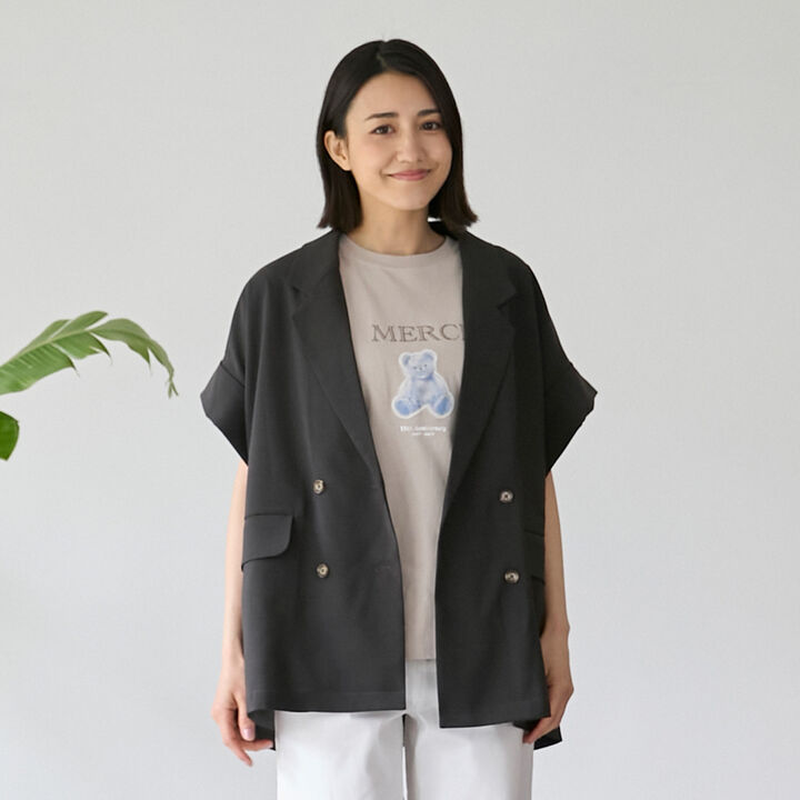 Linen-Touch Dry Shirt Jacket,, medium