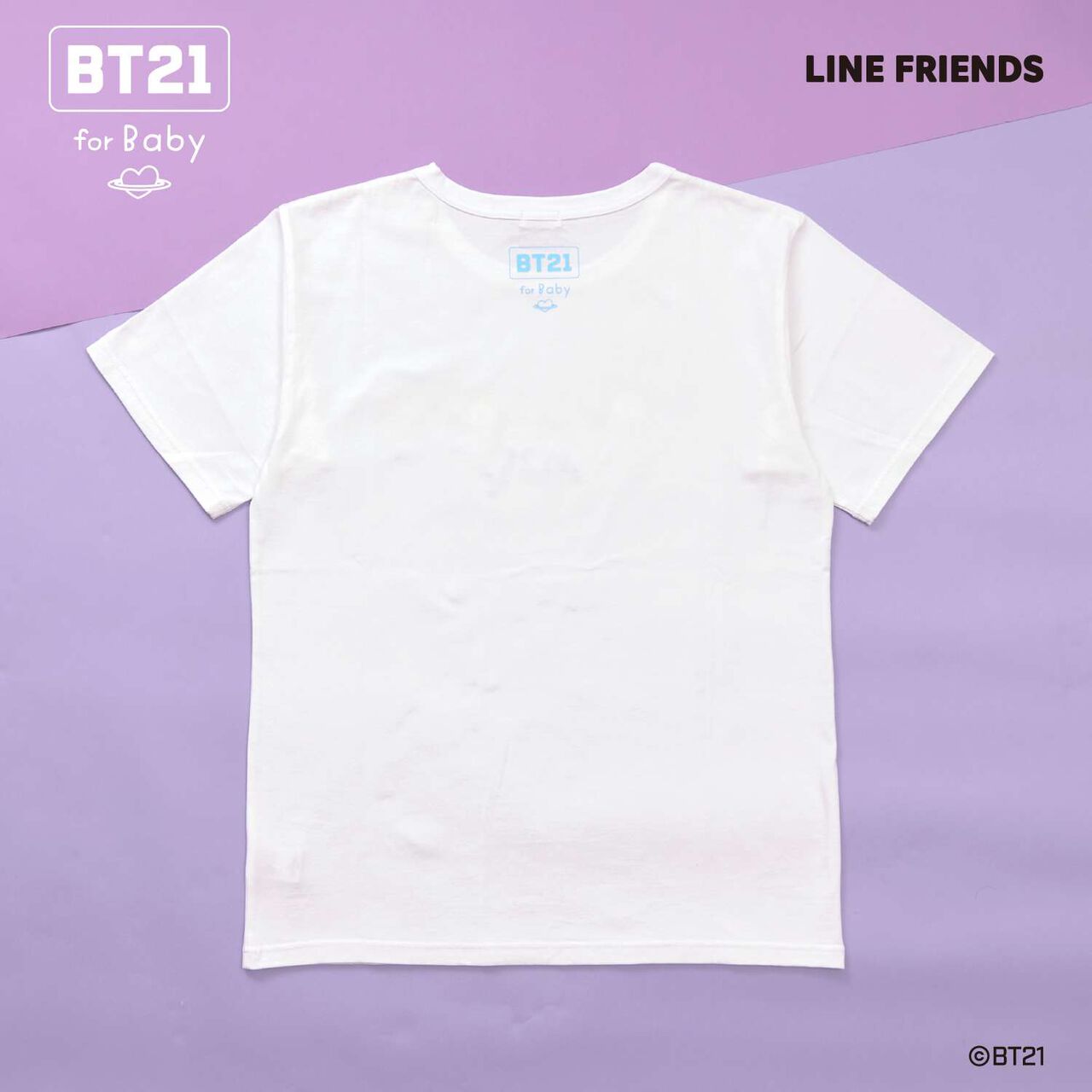 [BT21] Print & Embroidery Short Sleeve T-Shirt (Adult),White, large image number 2