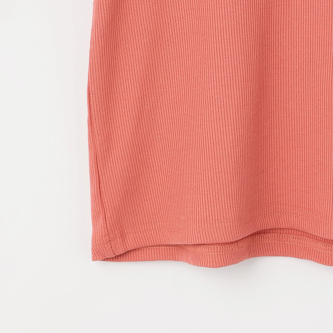 [Three Rabbits] Lace-Collared Ribbed Long-Sleeve T-Shirt,Navy, large image number 4