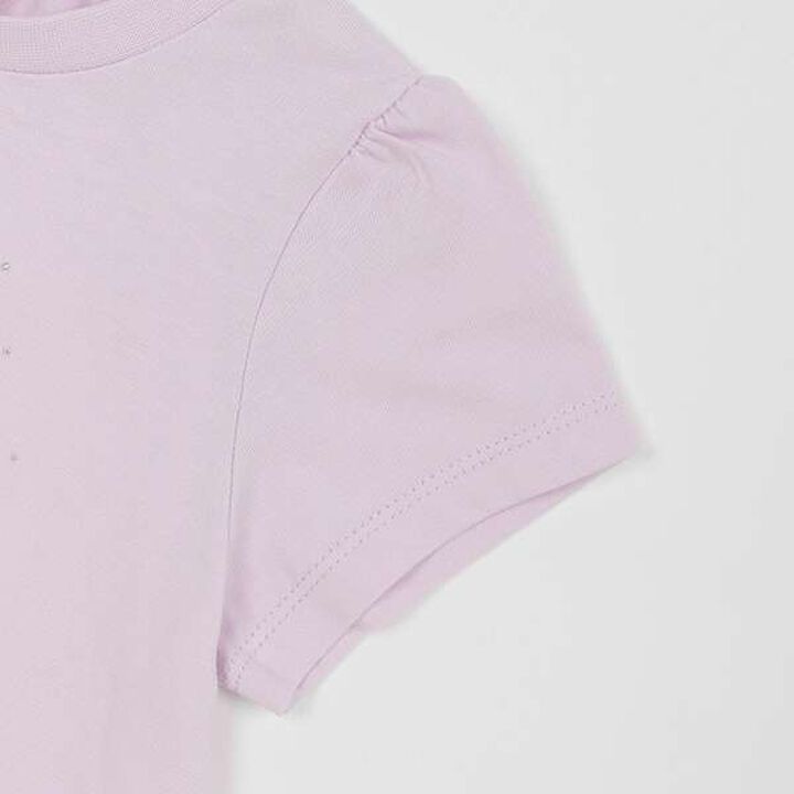 Anti-Stain Sparkling Motif T-Shirt (Kids),Light blue, medium image number 12