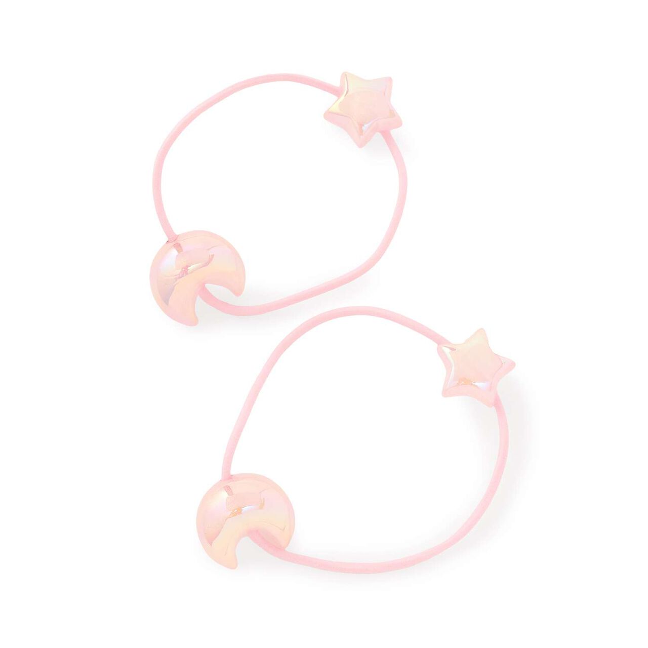 [Soft Glow] Star & Moon Hair Ties (Set of 2) [Kids] [Girls],Lavender, large image number 7