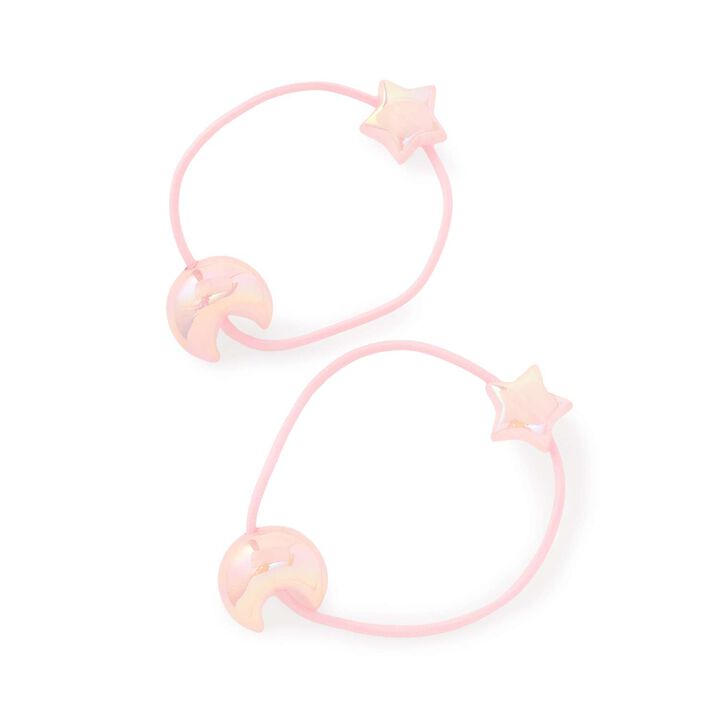 [Soft Glow] Star & Moon Hair Ties (Set of 2) [Kids] [Girls],Lavender, medium image number 7