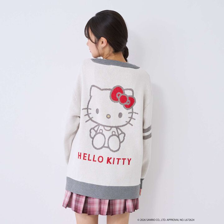[Sanrio Characters/Hello Kitty] LTXC Relaxed Loose Knit Cardigan,, medium