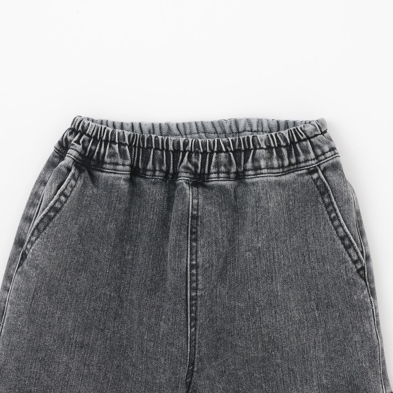 Stretch Denim Cargo Pants,Black, large image number 11