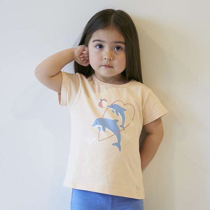 Affordable Girls Short Sleeve T-Shirt,Orange, medium image number 0