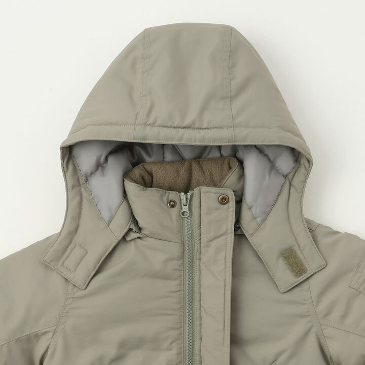 Washable MA1 Style Removable Hood Jacket,Khaki, medium image number 13