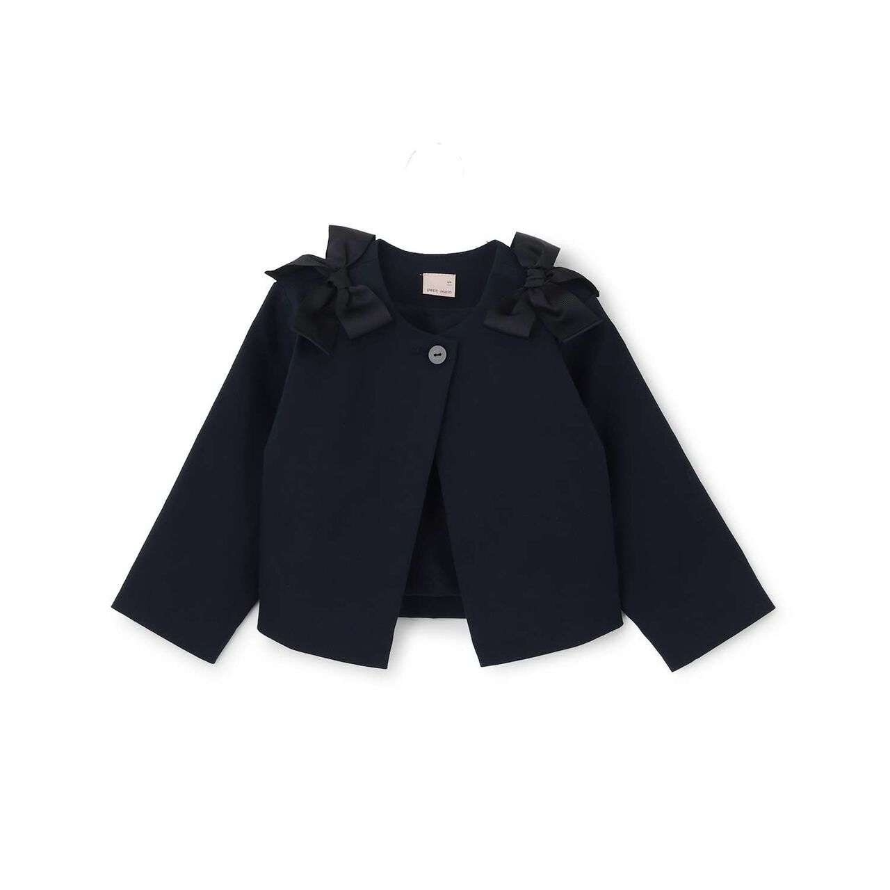 Ribbon Short Jacket,Navy, large image number 6