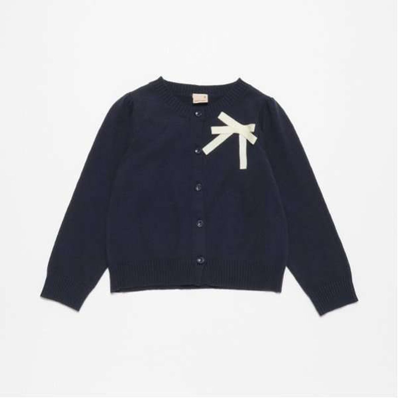 Ribbon Knit Cardigan,Sax blue, large image number 15