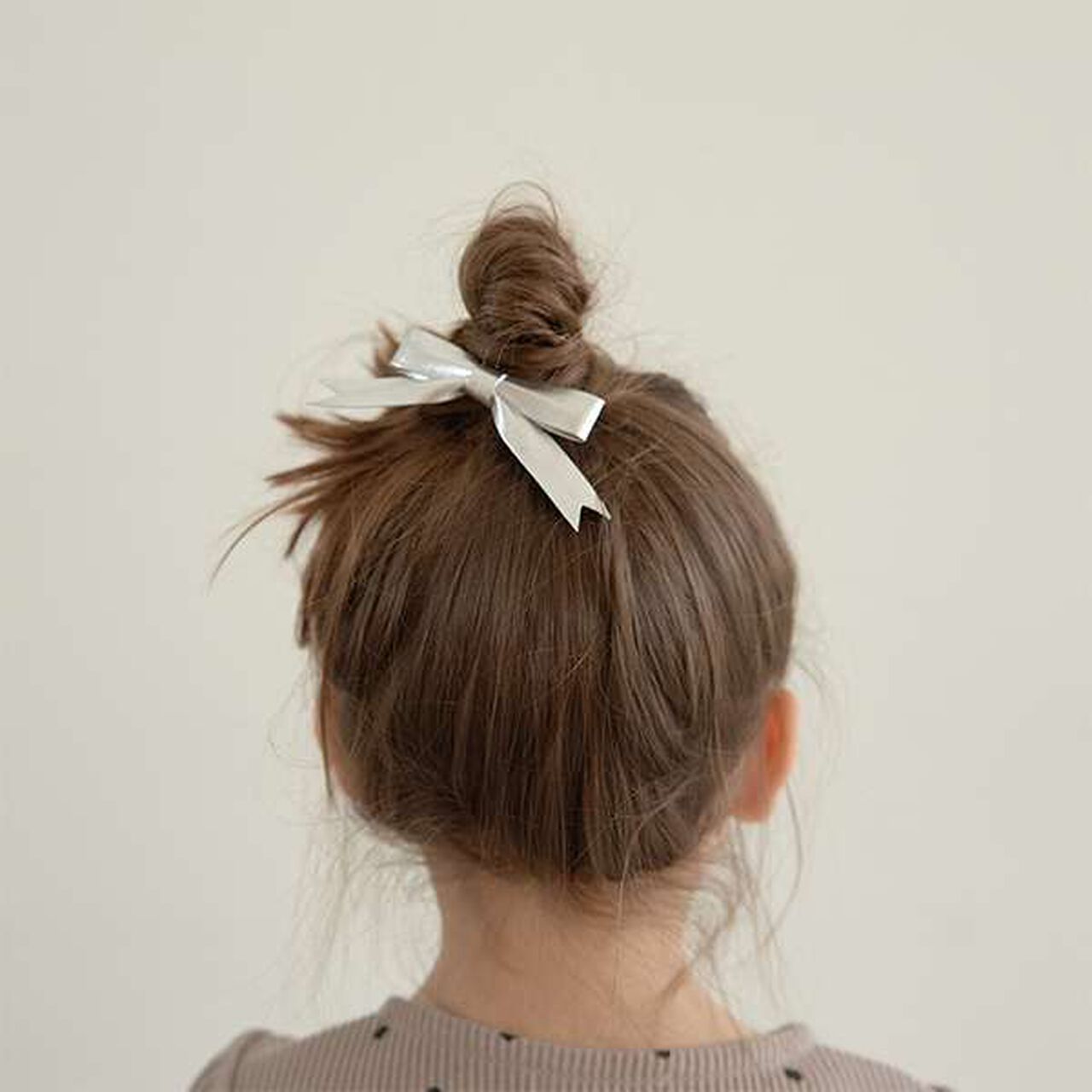 Big Bow Hair Clip,Silver, large image number 0
