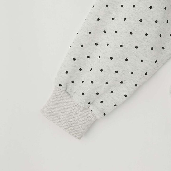 Drawstring Polka Dot Zip Parka,Smoke white, medium image number 11