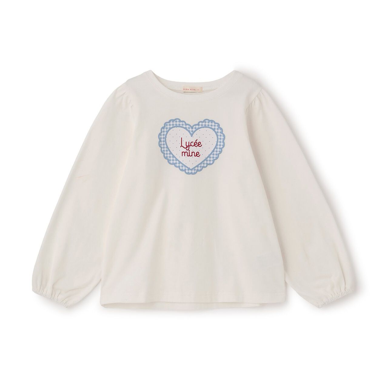 Quick-Dry UV Heart Print Puff Sleeve T-Shirt [Lycee Mine Ballet Series],Lavender, large image number 1