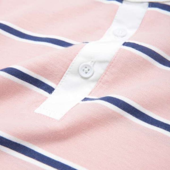 [Link] Stand Collar Rugby T-Shirt Dress,Navy, medium image number 9