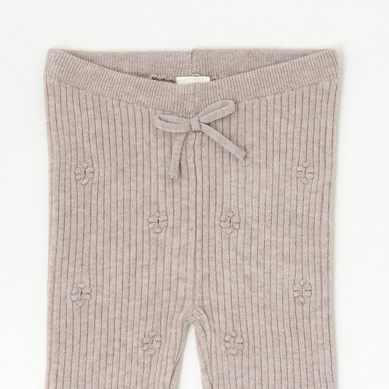 Knit Flower Leggings,Mocha tea, large image number 2