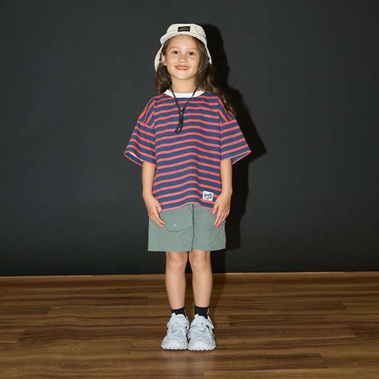 [Kaiteki Tenjiku] Print Stripe Big T-Shirt,Mustard, large image number 19