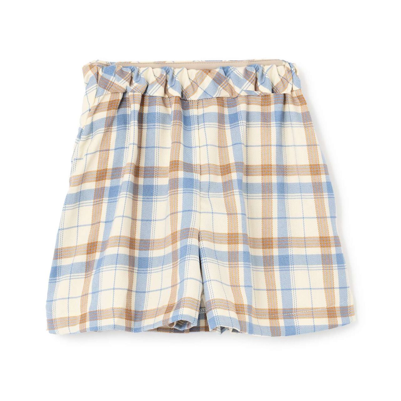 Check Pleats Culotte Skirt,Pearl white, large image number 1