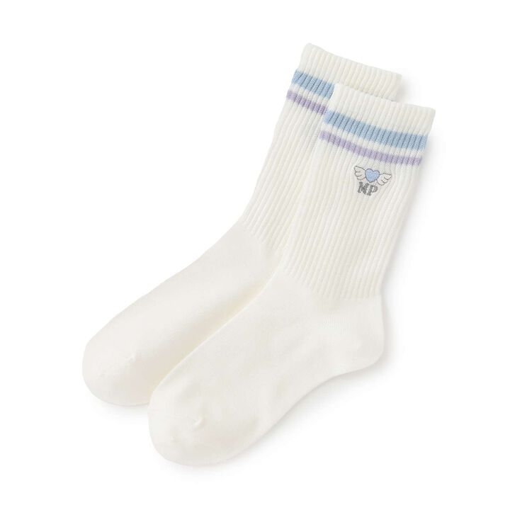 Ribbed Line Socks,Gray, medium image number 5
