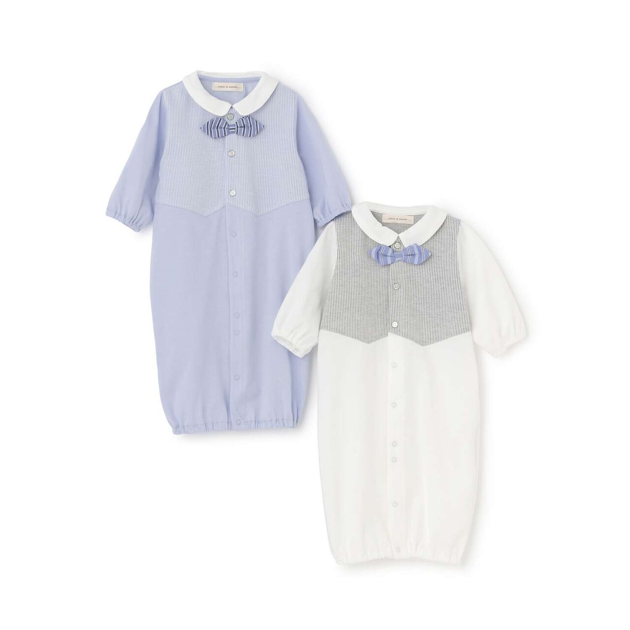 Stripe Vest 2 WAY All-in-One [Made in Japan],Blue, large image number 8