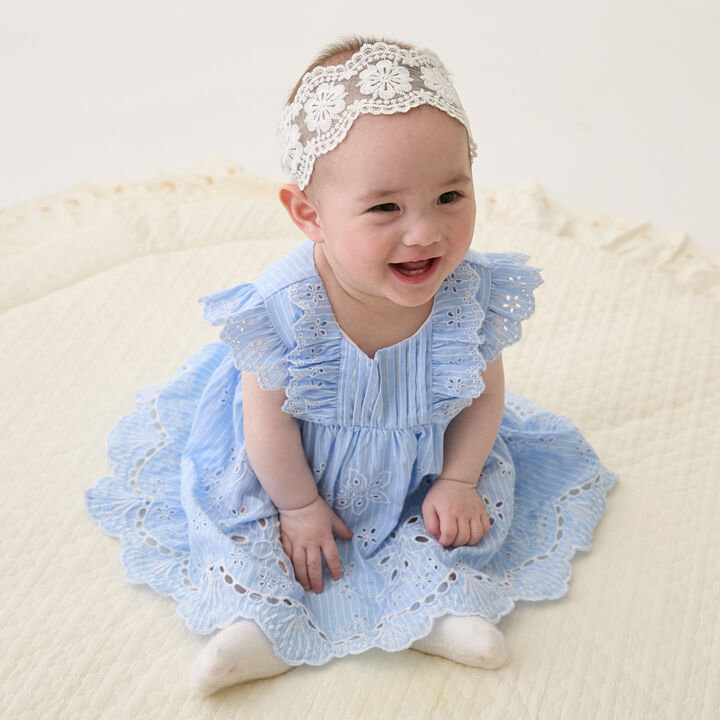 [Link] Overlace One-Piece Romper,Pearl white, medium image number 2