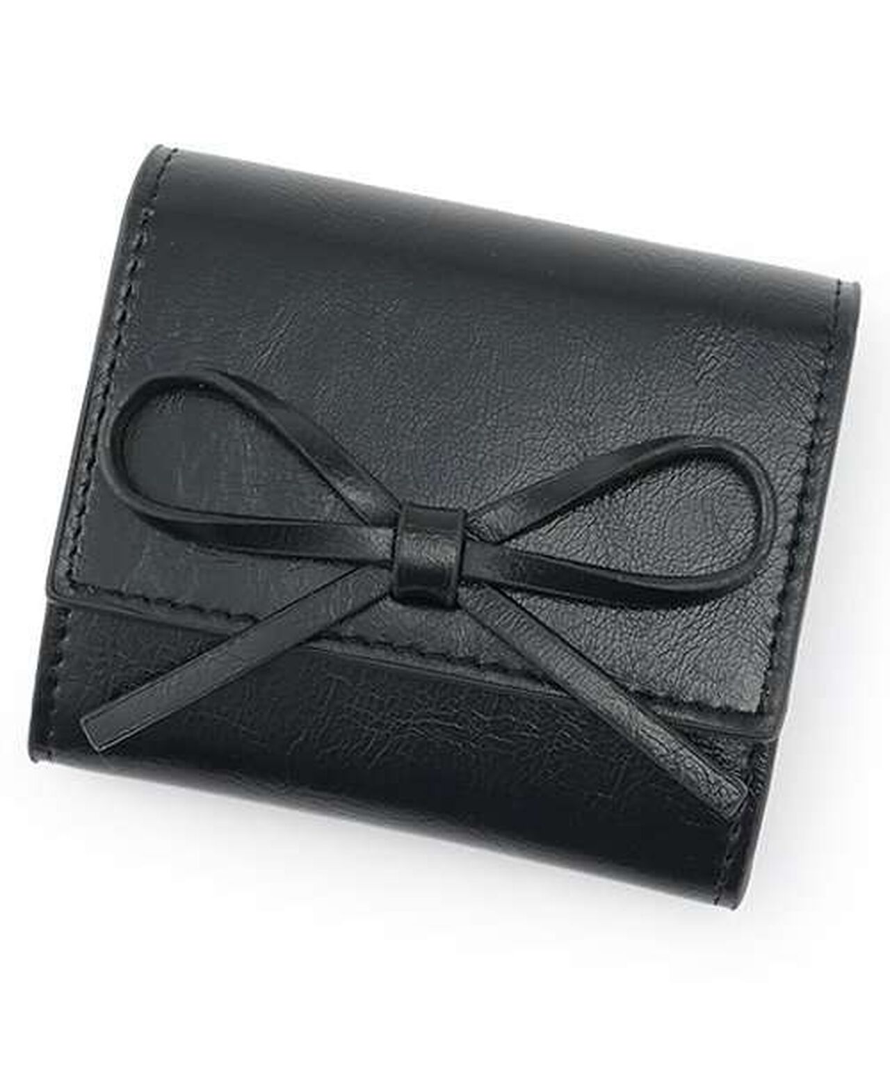 Ribbon Wallet [Korean Fashion],Black, large image number 0