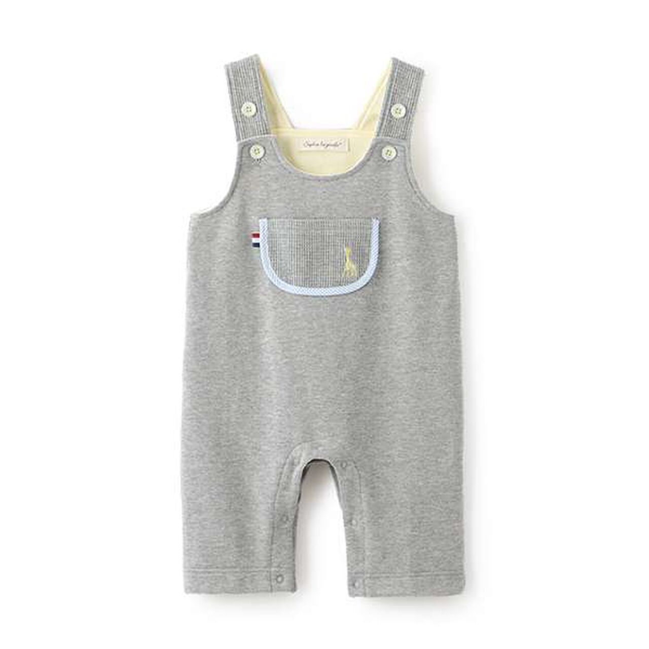 [Made in Japan] Mini Fleece Overalls,Gray, large image number 0