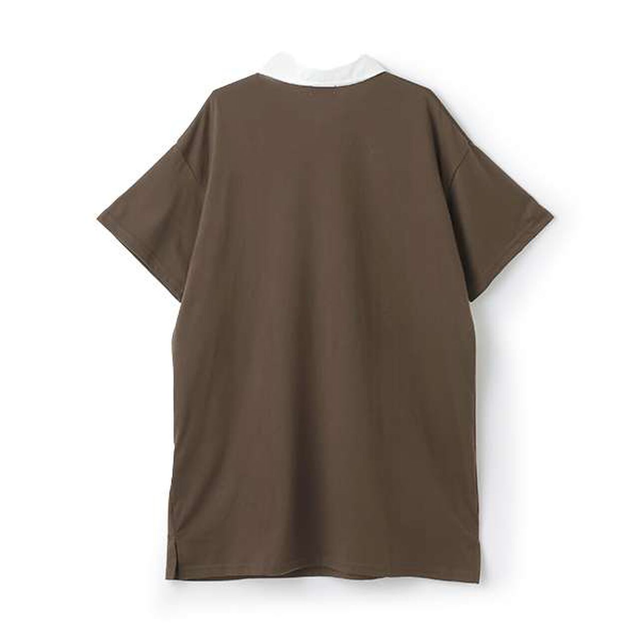 Quick-Dry Absorbent Rugby T Dress,Brown, large image number 8