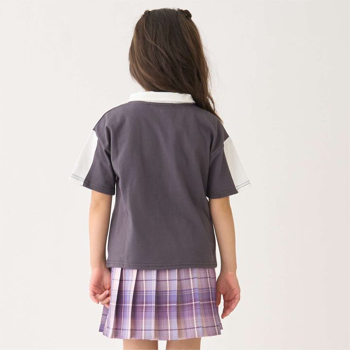 Half-Zip Loose Short Sleeve T-Shirt,Smoke white, medium image number 3