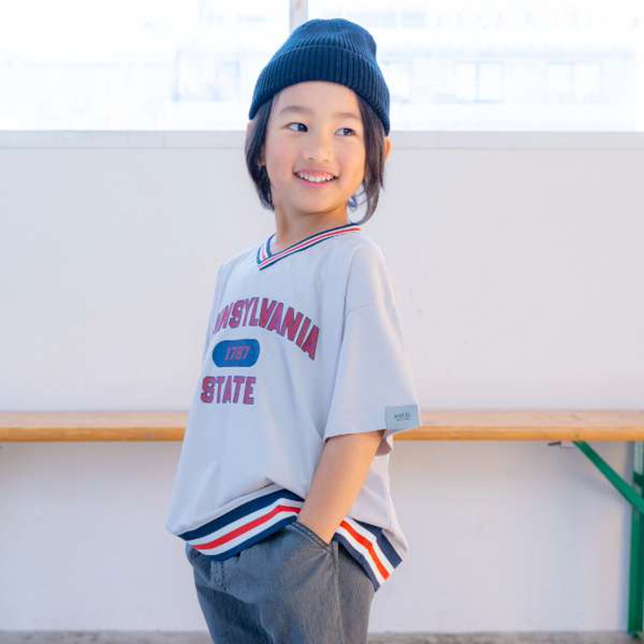 Uniform-Style Short-Sleeve Pullover,Beige, large image number 22