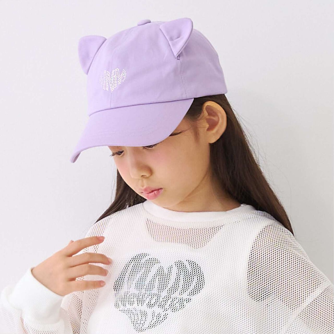 [UV] Rhinestone Cat Ear Cap,Brown, large image number 1