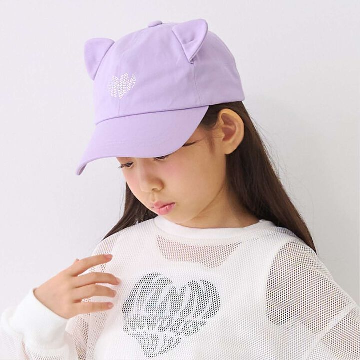 [UV] Rhinestone Cat Ear Cap,Brown, medium image number 1