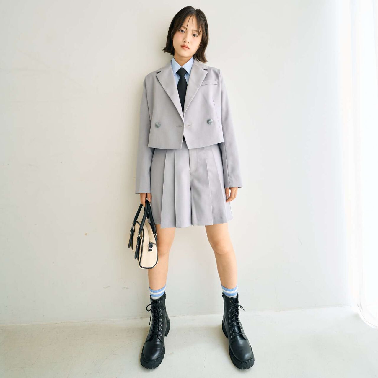 [Pleated Culottes for Graduation & Ceremony],Black, large image number 1