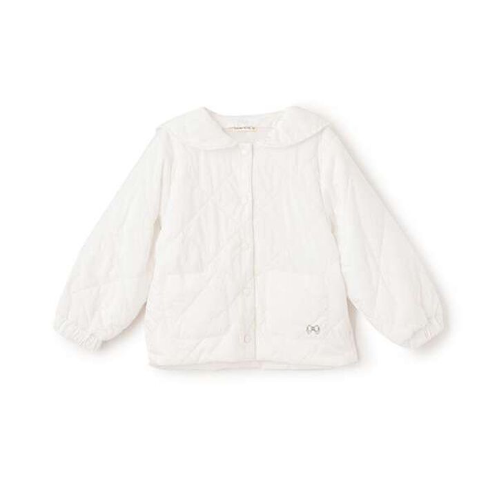 Quilted Bomber Jacket with Removable Sailor Collar,Charcoal gray, medium image number 1