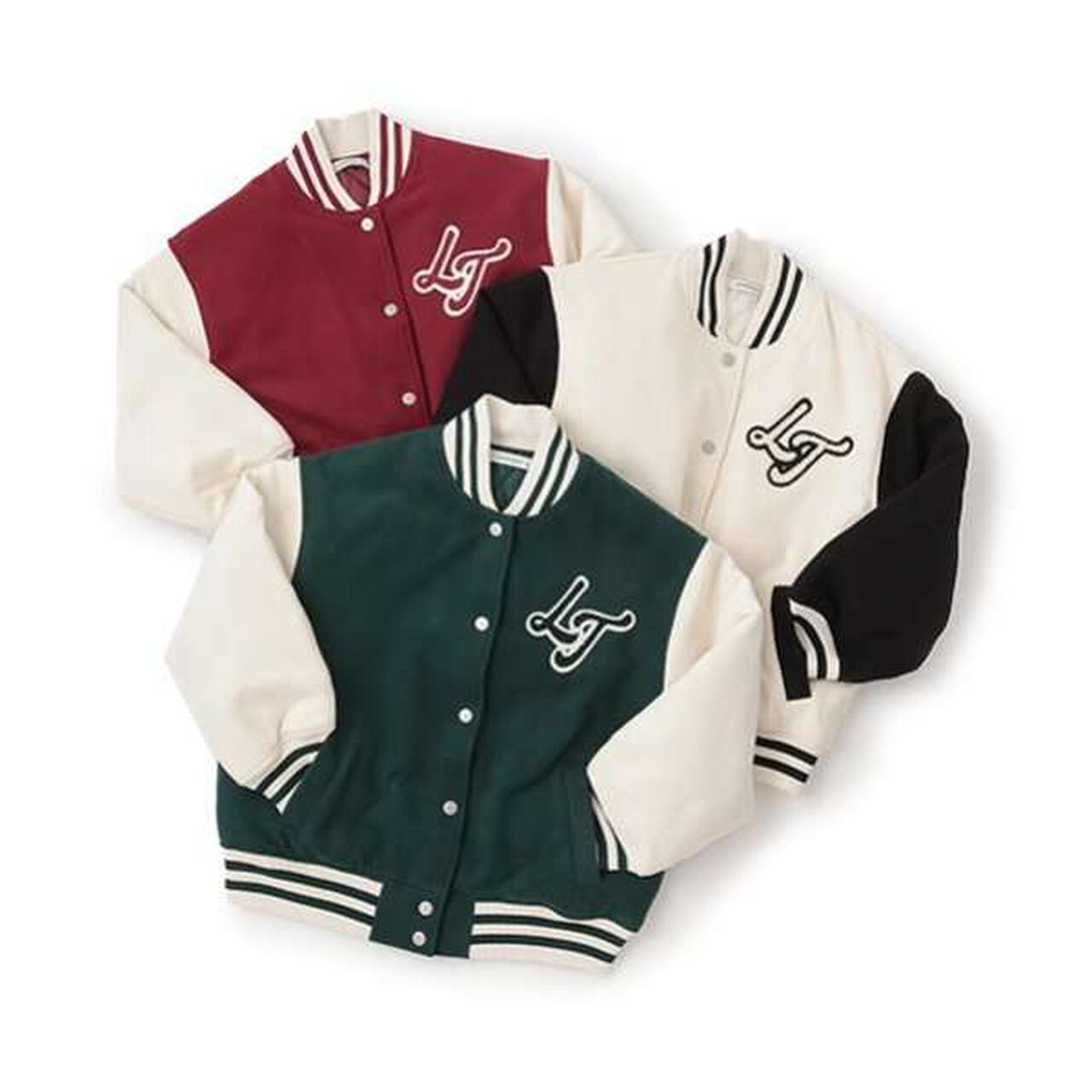 Reversible Quilted Stadium Jacket,Green, large image number 2