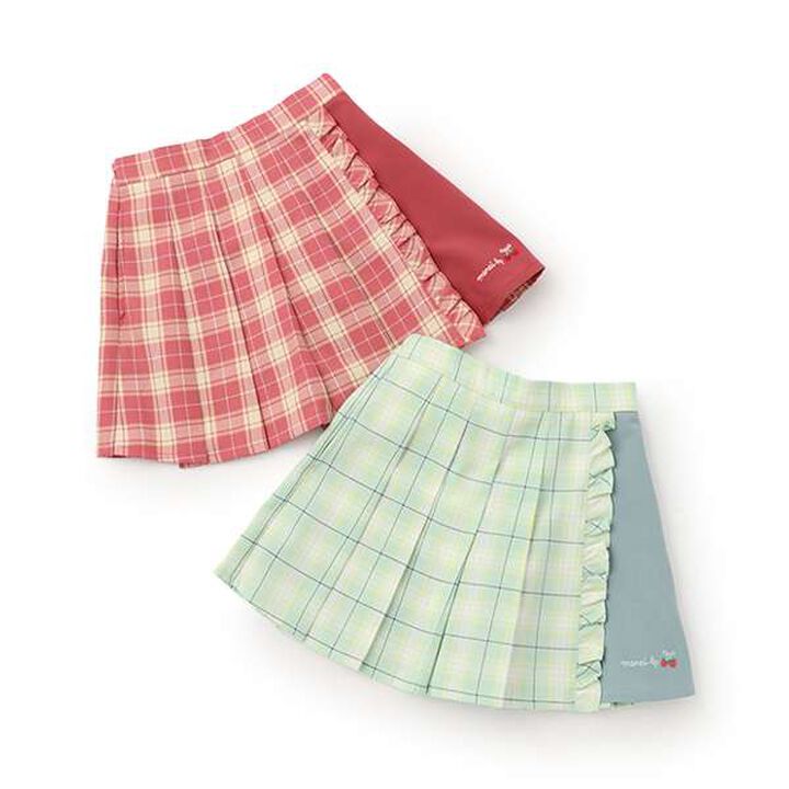 Check Pleats Culottes,Pink, medium image number 8