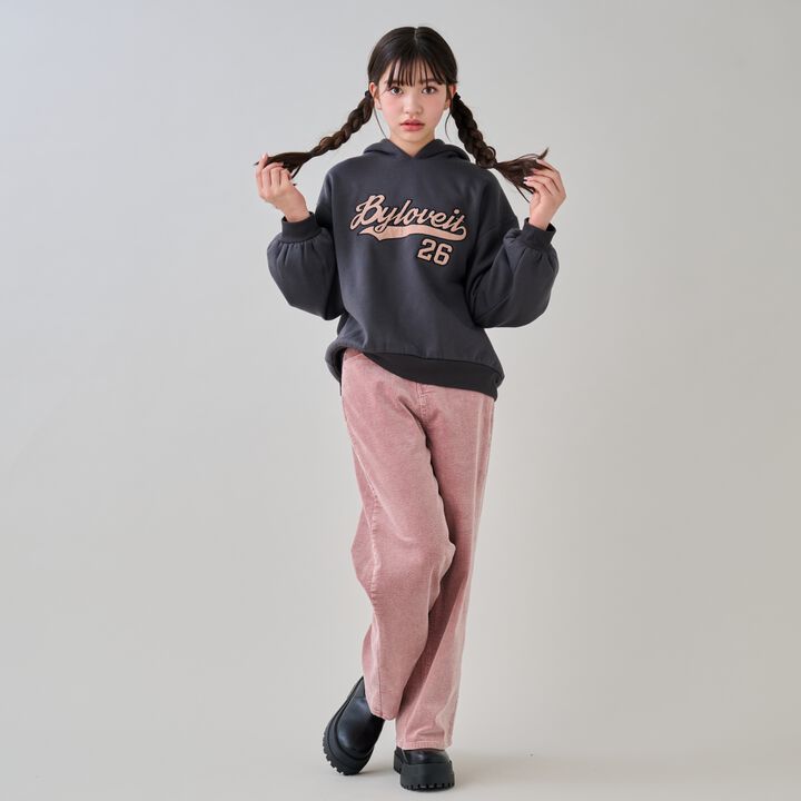 Appliqué Hoodie,Charcoal gray, medium image number 4