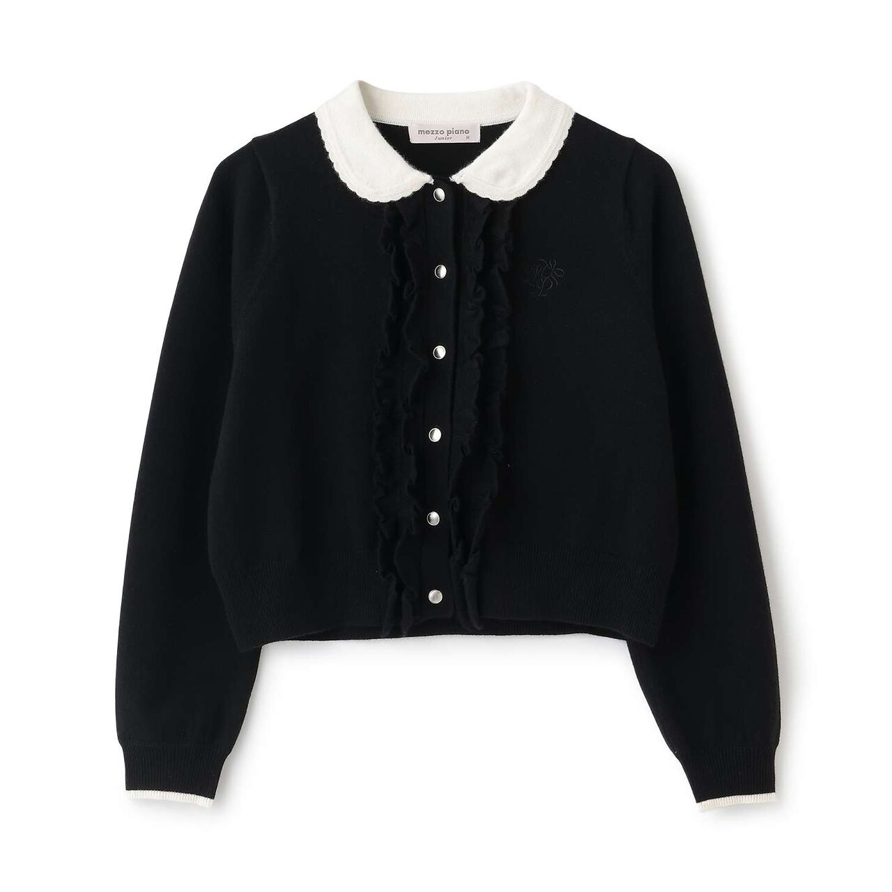 Frill Collar Cardigan,Mocha tea, large image number 7
