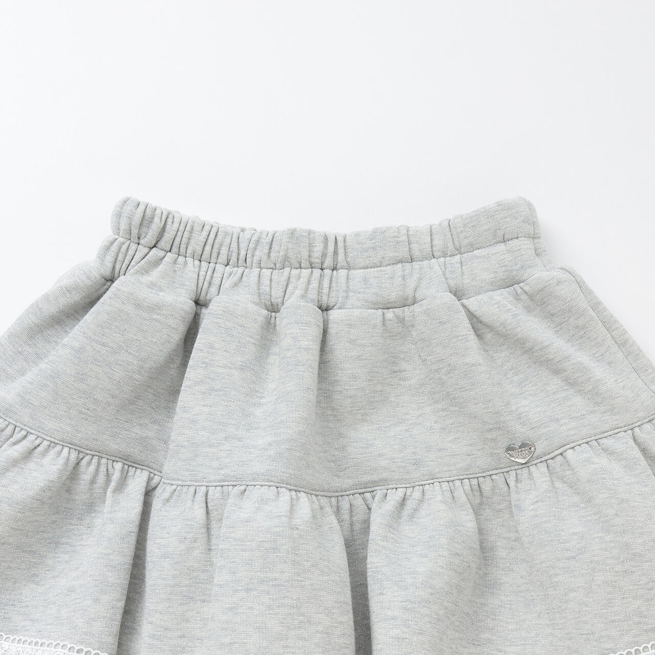 Lace Hem Tiered Skirt with Shorts,Off white, large image number 2