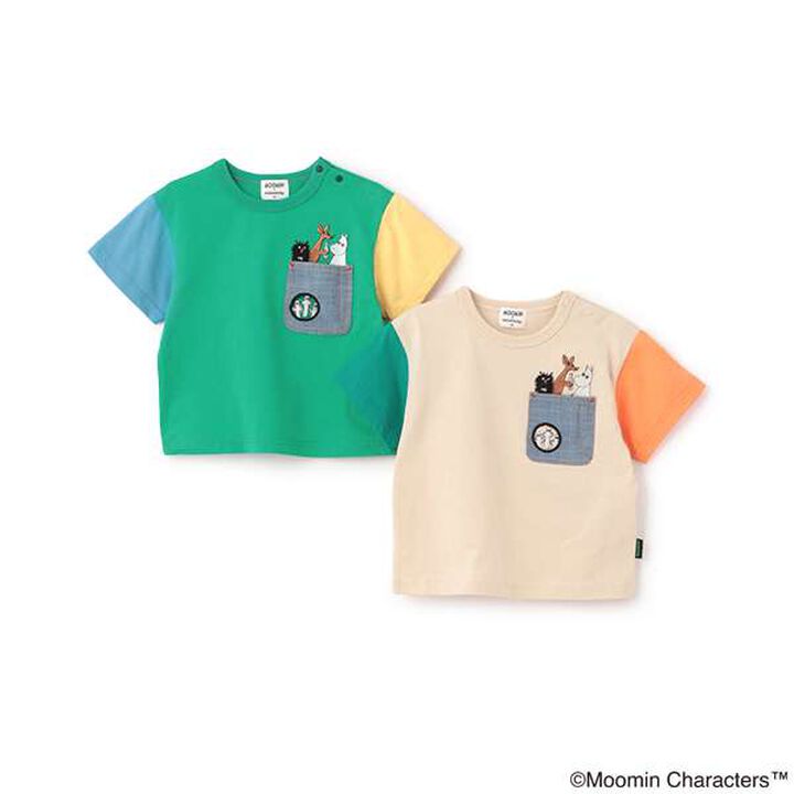 MOOMIN/Chest Pocket Short Sleeve T-Shirt,Green, medium image number 3