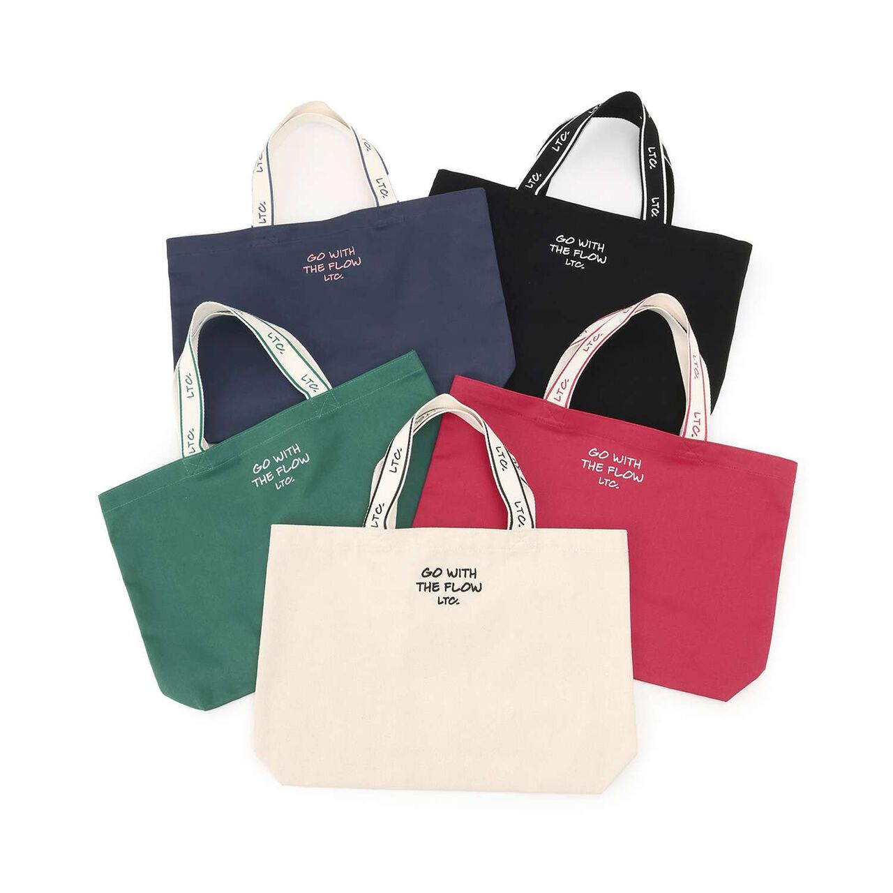 Embroidered Tote Bag,Red, large image number 5