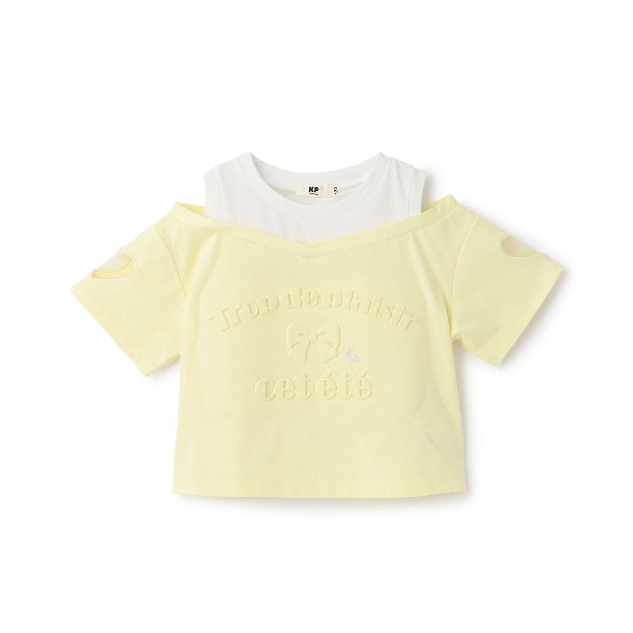 [Cool Touch] Puffy Logo Shoulder Opening T-Shirt,Mint, large image number 11