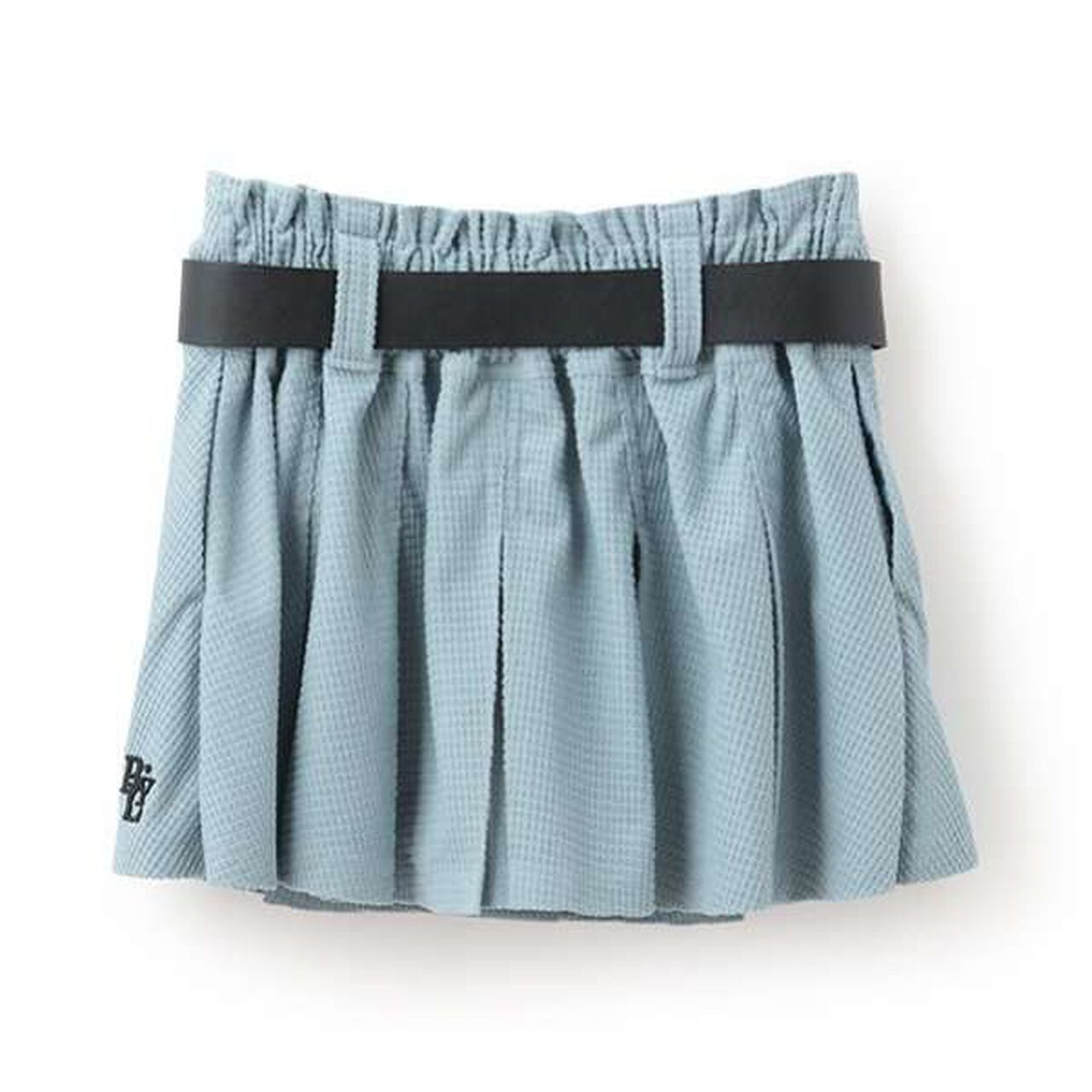 Belted Low-Rise Mini Skirt,Black, large image number 1