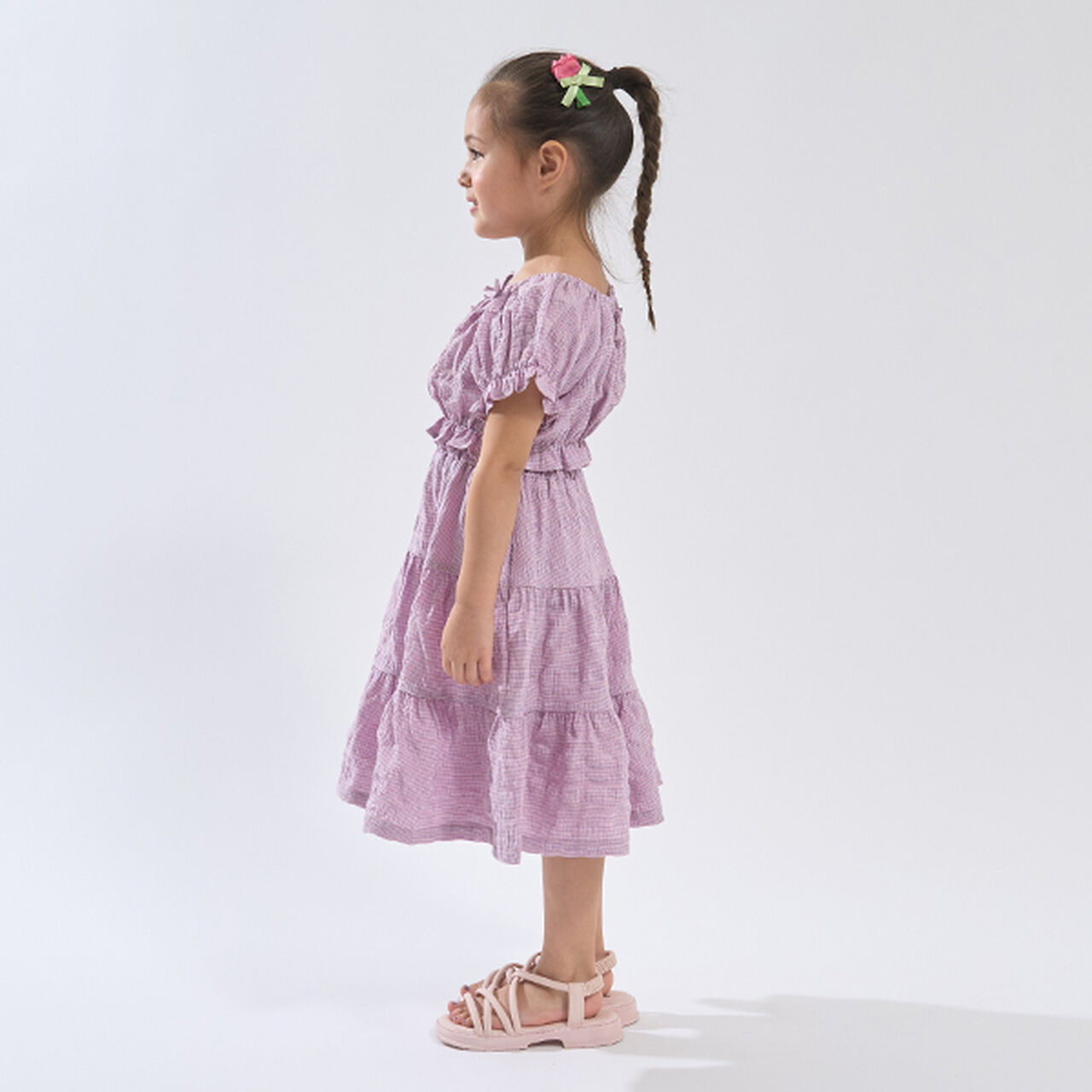 Front and Back Both OK! Blouse & Tiered Skirt Set,Light blue, large image number 18