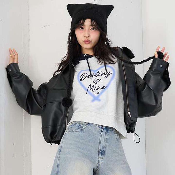 [LTXC] Raglan Pullover Parka,Black, medium image number 1