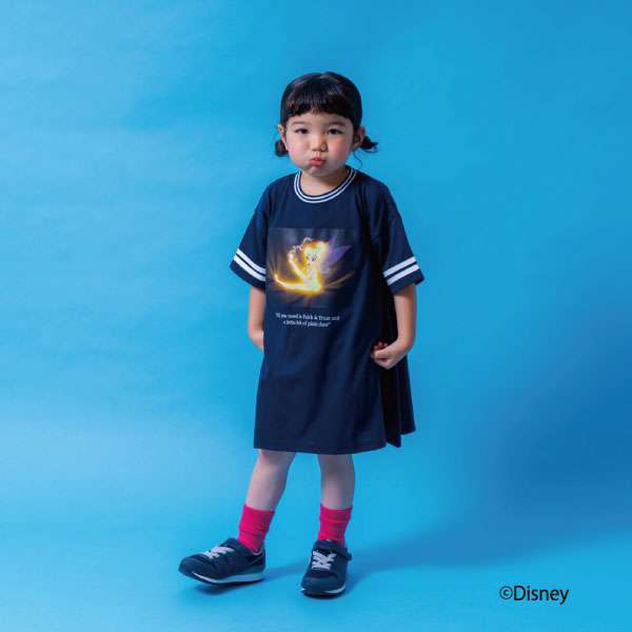 [Disney] Peter Pan Line One-Piece Dress,Navy, large image number 1