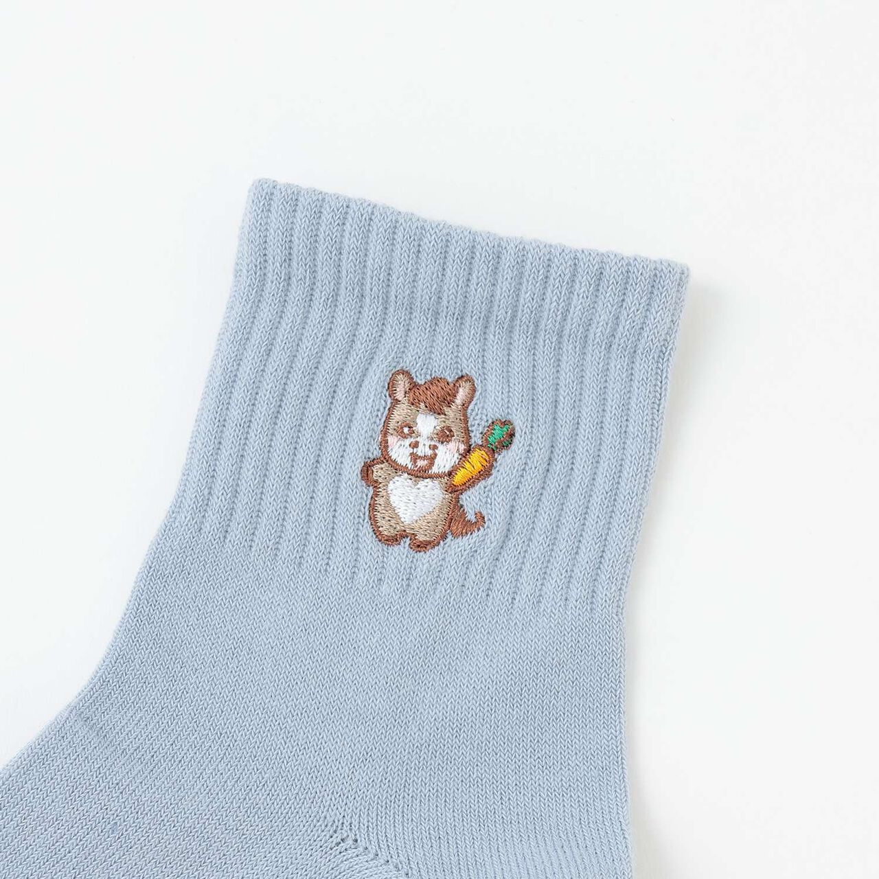 Horse Embroidery Ankle-Length Socks,Emerald green, large image number 11